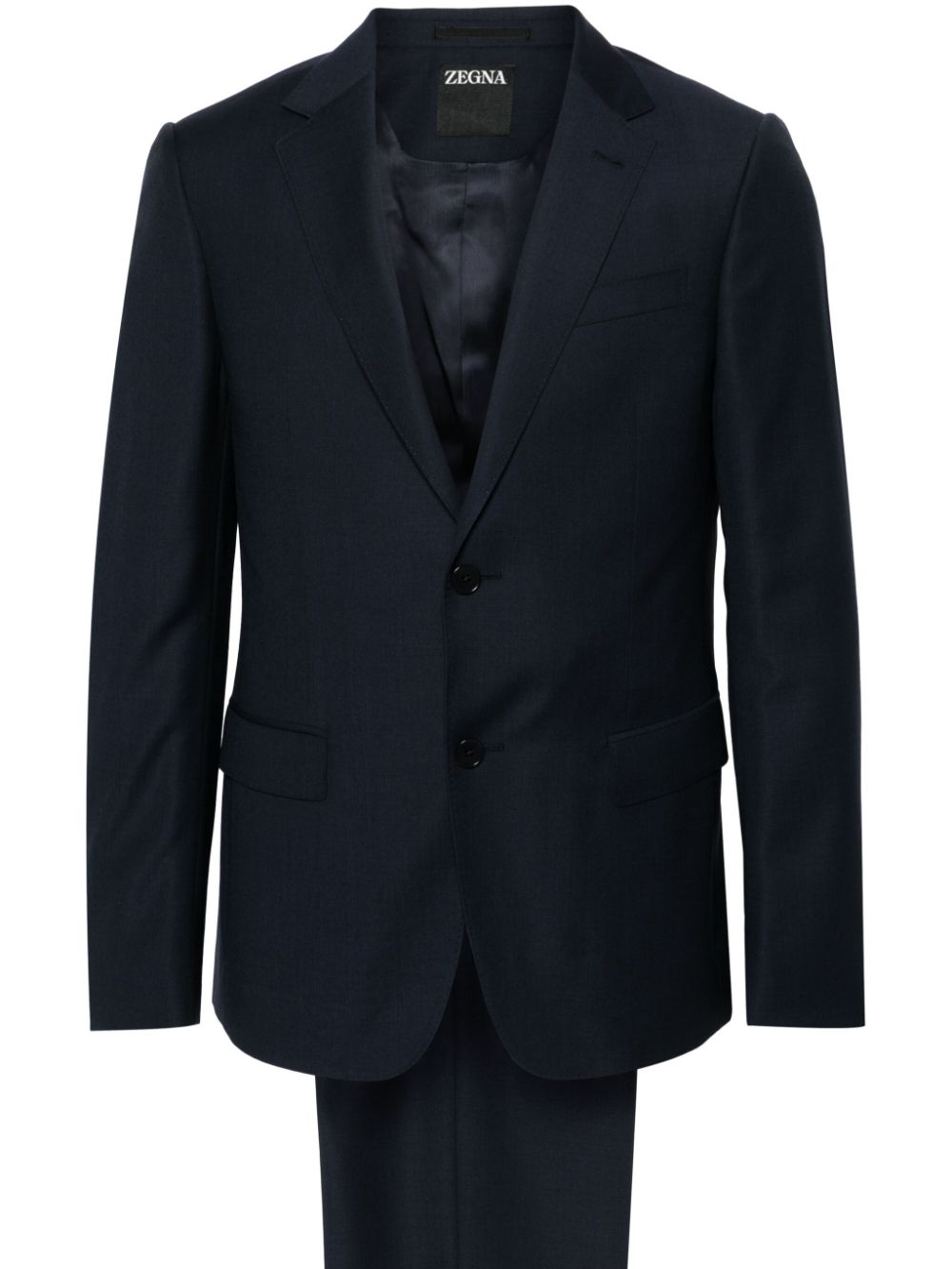 Zegna single-breasted wool suit - Blue von Zegna