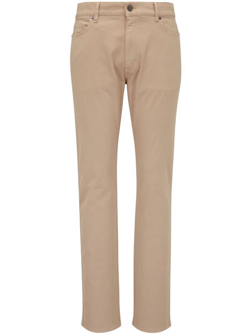 Zegna slim-cut leg trousers - Neutrals von Zegna