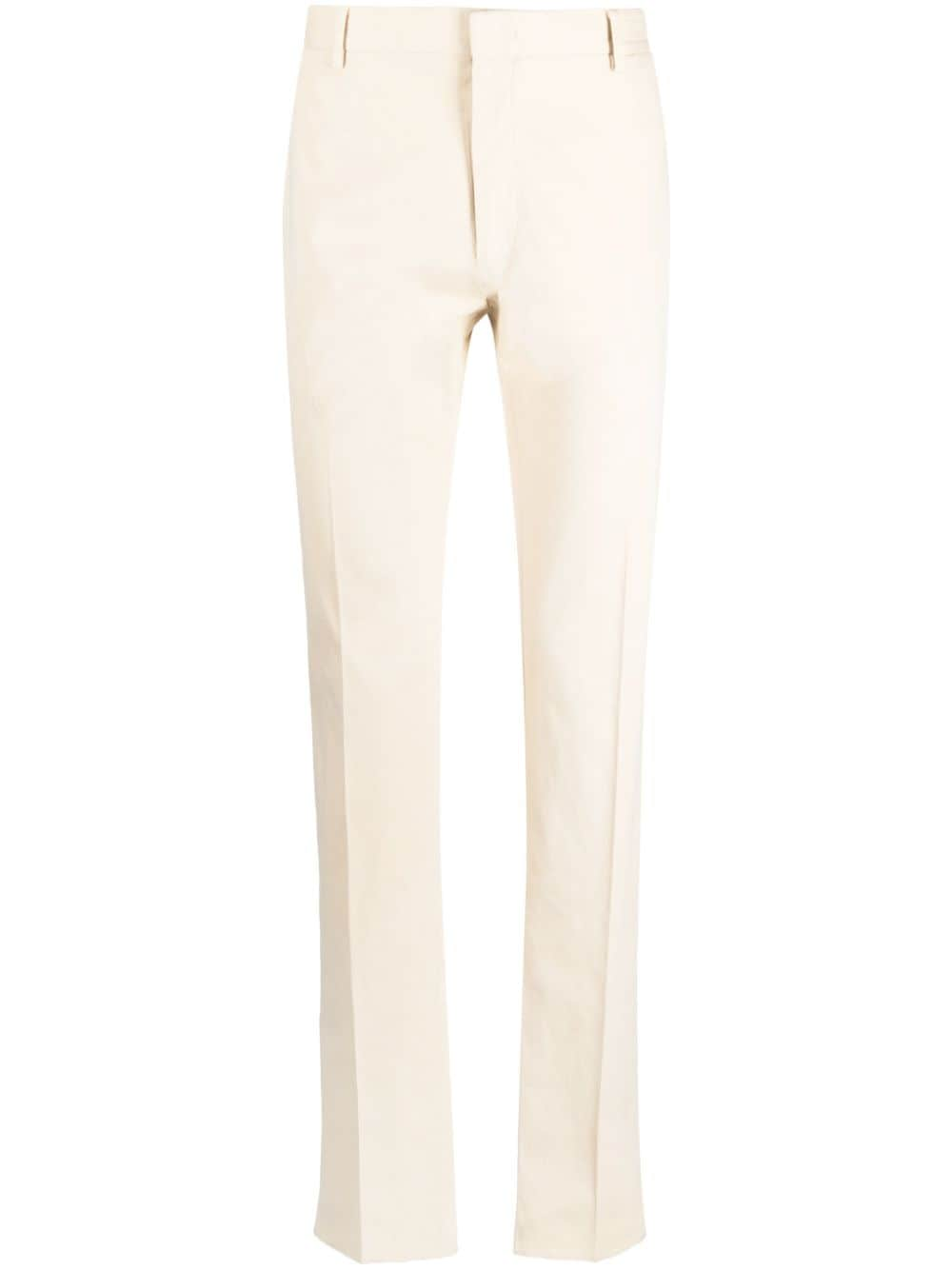 Zegna slim-cut tailored trousers - Neutrals von Zegna