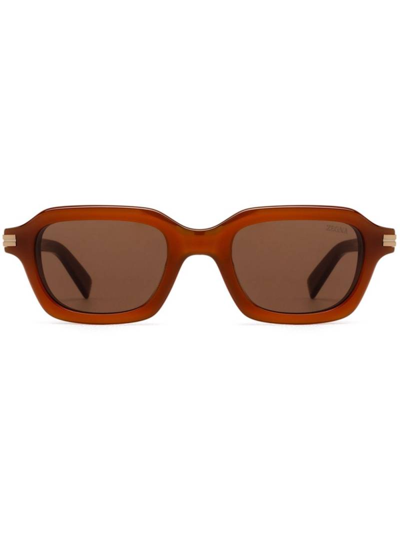 Zegna square frame sunglasses - Brown von Zegna