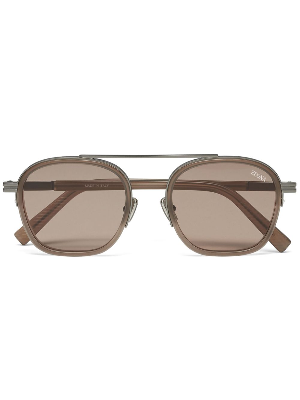 Zegna square-frame sunglasses - Neutrals von Zegna