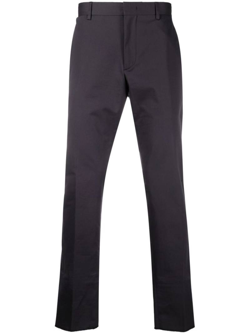 Zegna straight-leg cotton trousers - Blue von Zegna