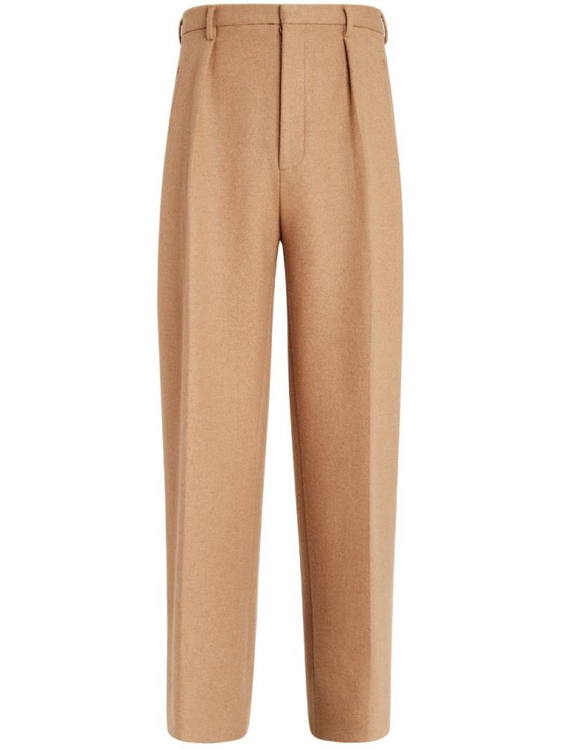 Zegna straight-leg wool-blend trousers - Neutrals von Zegna