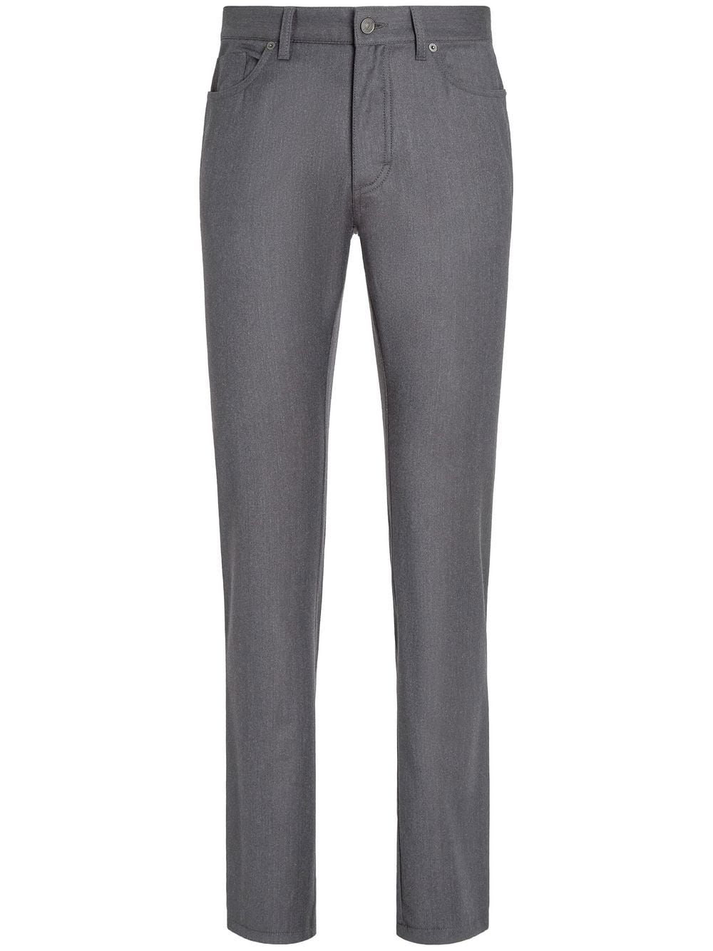 Zegna straight-leg wool trousers - Grey von Zegna