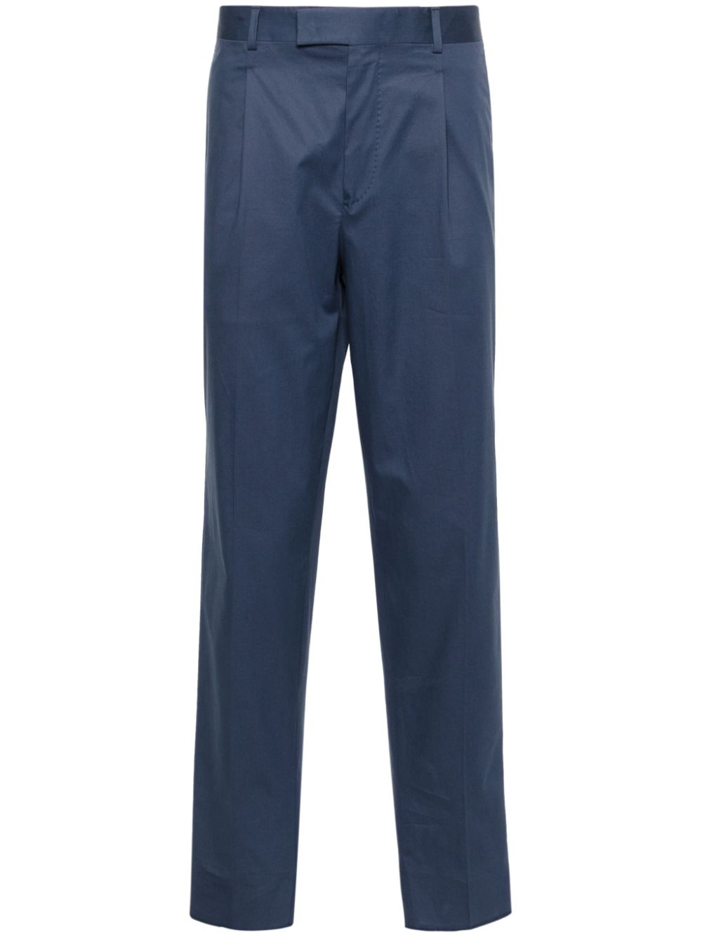 Zegna stretch-cotton tailored trousers - Blue von Zegna