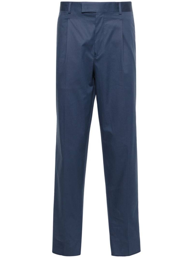 Zegna stretch-cotton tailored trousers - Blue von Zegna