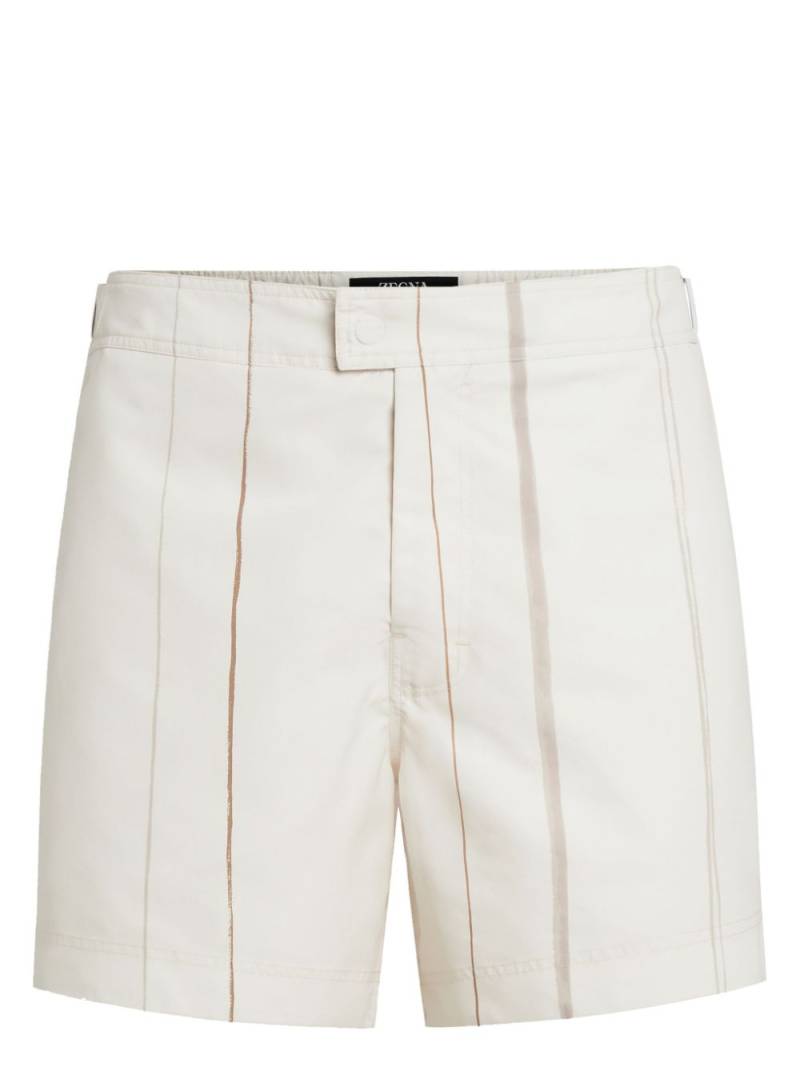 Zegna stripe-print swim shorts - Neutrals von Zegna