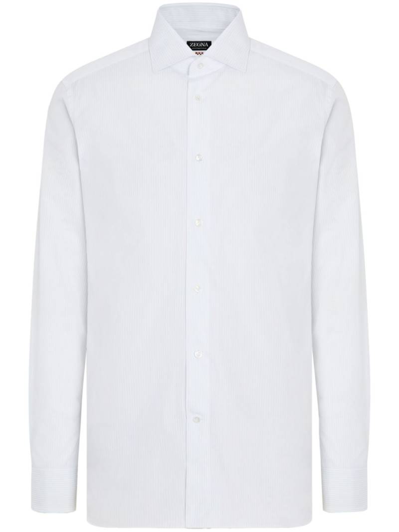 Zegna striped cotton shirt - Blue von Zegna