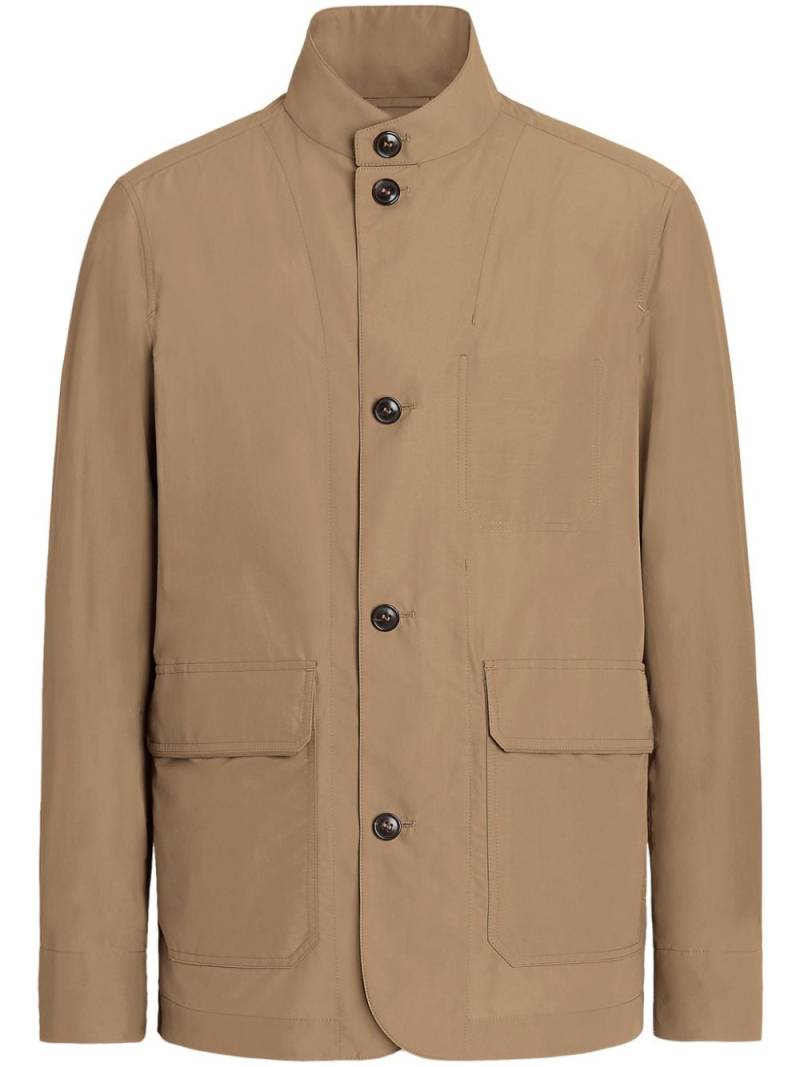 Zegna tailored cotton-blend chore jacket - Brown von Zegna