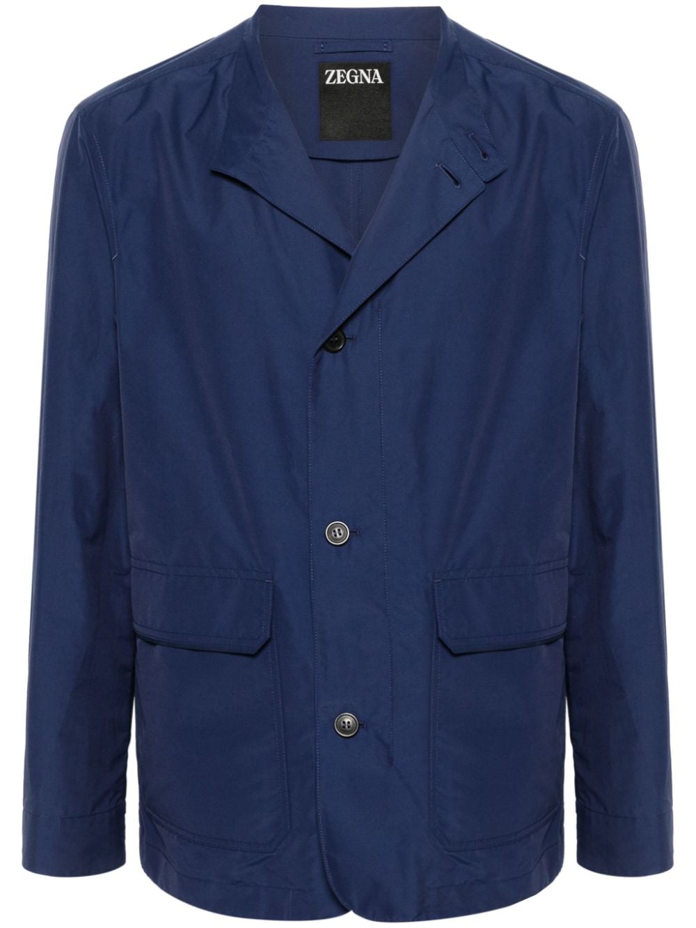 Zegna textured shirt jacket - Blue von Zegna