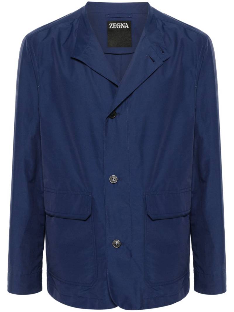 Zegna textured shirt jacket - Blue von Zegna