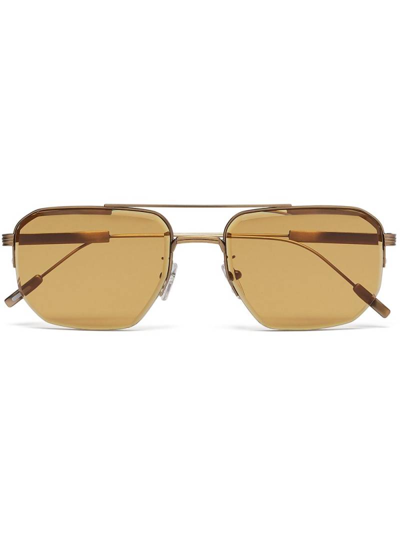 Zegna tinted pilot-frame sunglasses - Gold von Zegna