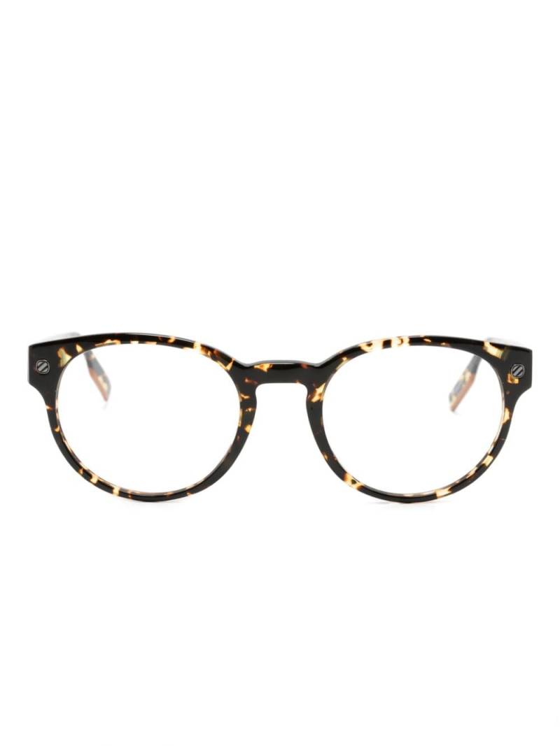 Zegna tortoiseshell-effect round-frame glasses - Brown von Zegna