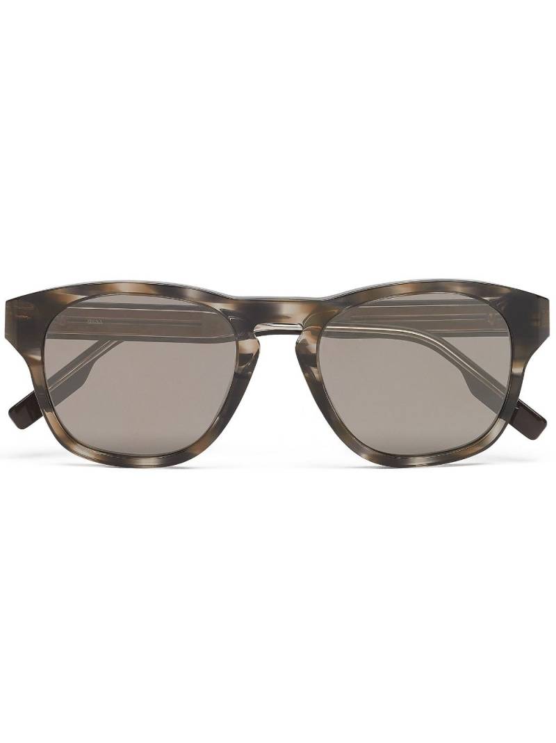 Zegna tortoiseshell round-frame sunglasses - Brown von Zegna