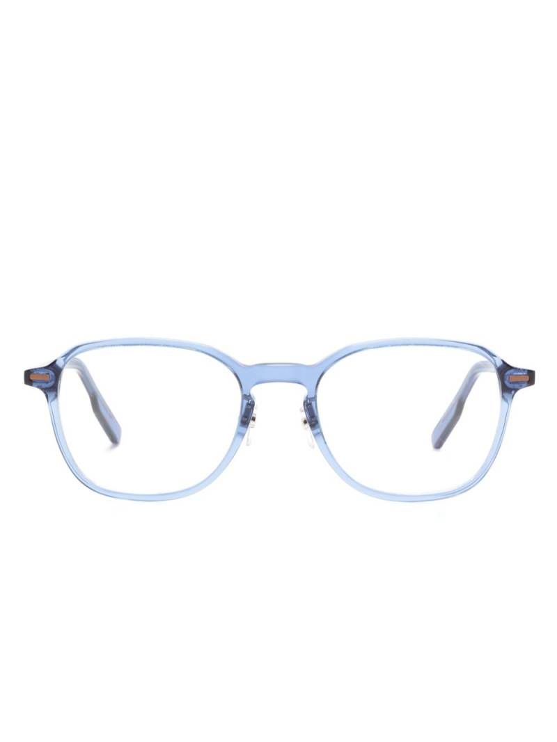 Zegna transparent square-frame glasses - Blue von Zegna