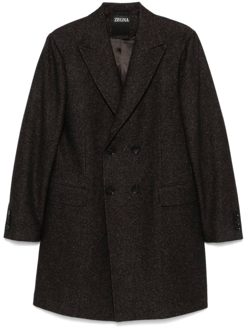 Zegna twill coat - Brown von Zegna