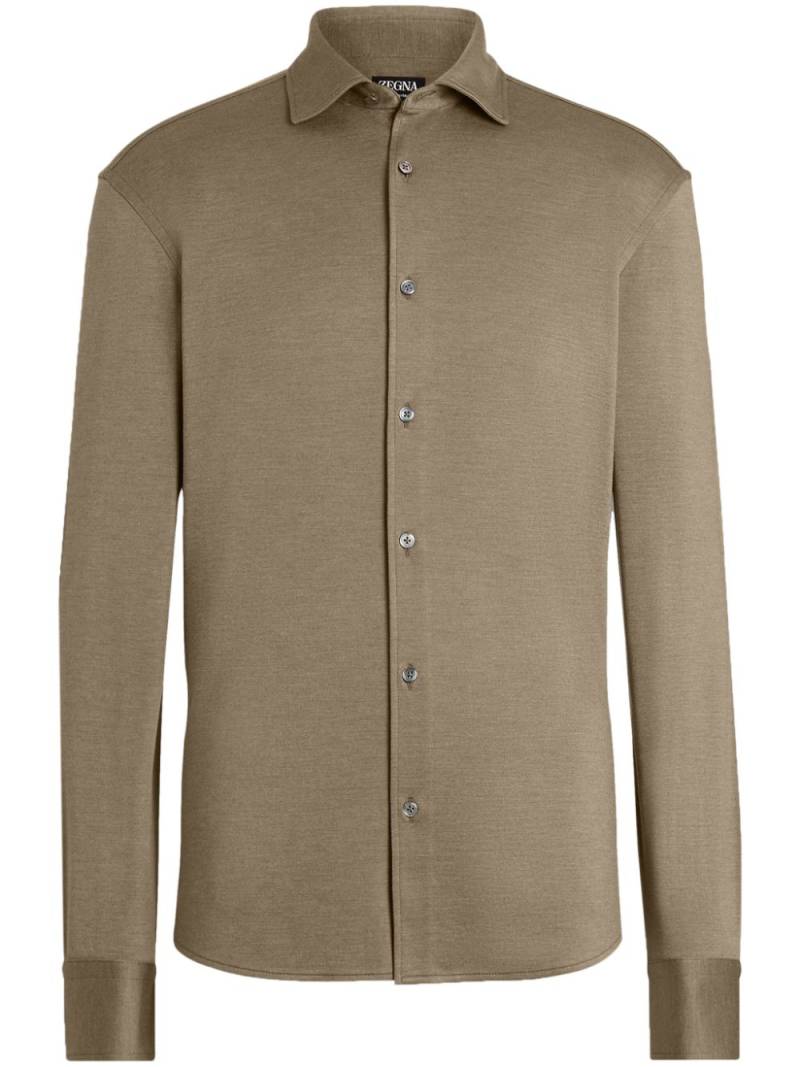 Zegna twill shirt - Green von Zegna