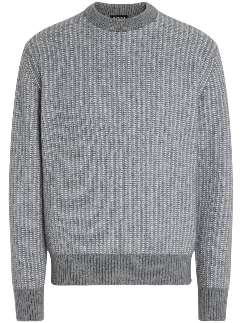 Zegna two-tone jumper - Grey von Zegna