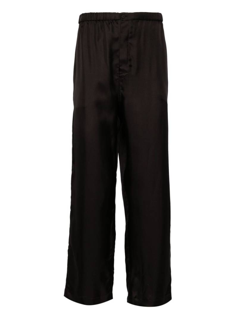 Zegna wide-leg silk pajama pants - Brown von Zegna