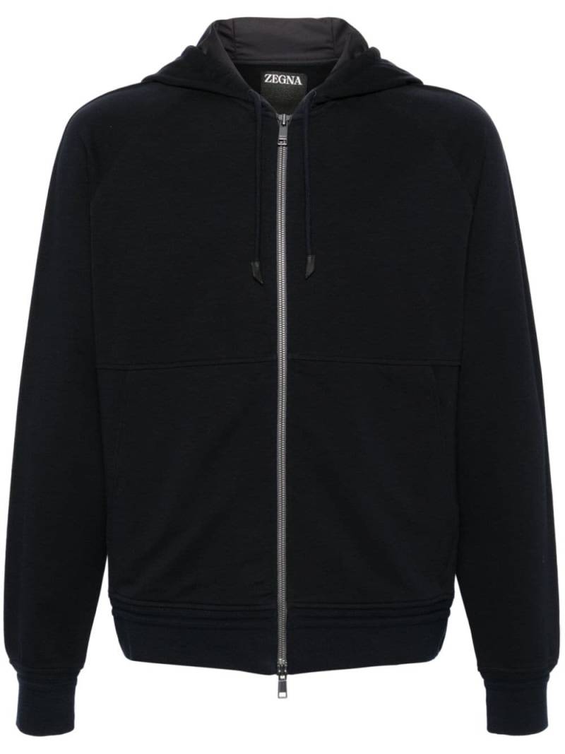 Zegna zip-up hooded jacket - Black von Zegna