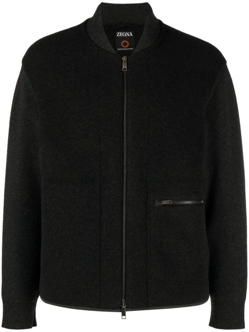 Zegna zip-up wool bomber jacket - Grey von Zegna