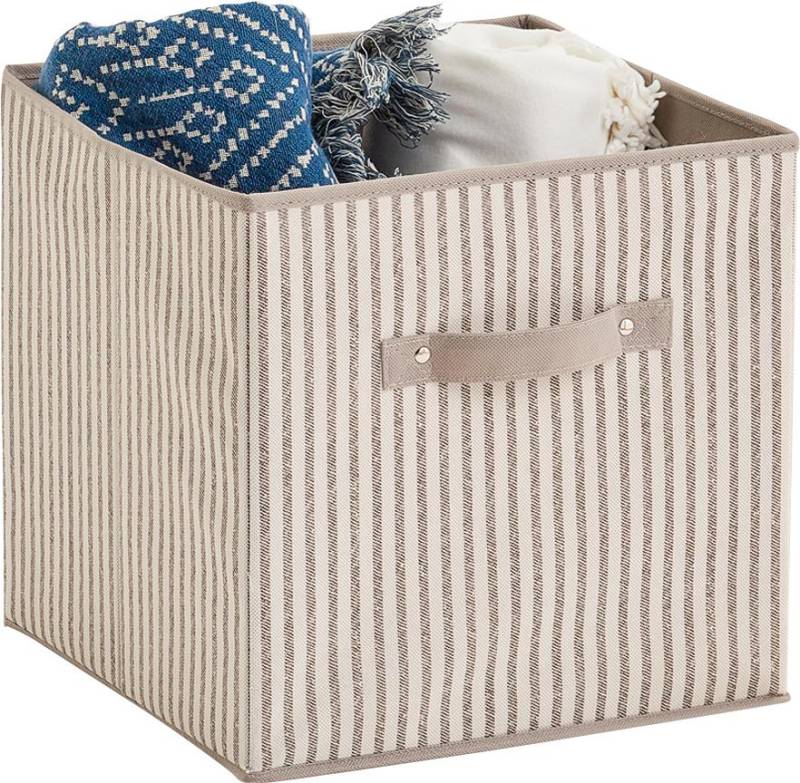 Zeller Present Aufbewahrungsbox »Stripes«, faltbar, Vlies, beige von Zeller Present