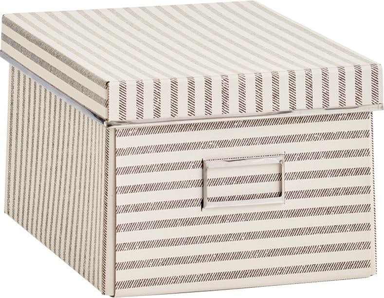 Zeller Present Aufbewahrungsbox »Stripes«, Pappe, beige von Zeller Present