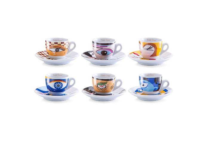 Zeller Present Espressotasse »Magic Eyes«, (Set, 12 tlg.), 6 Tassen, 6 Untertassen von Zeller Present