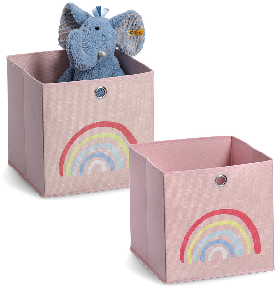 Zeller Present Organizer »Rosy Rainbow«, (Set, 2 St.), Aufbewahrungsbox, flach klappbar, Vlies von Zeller Present