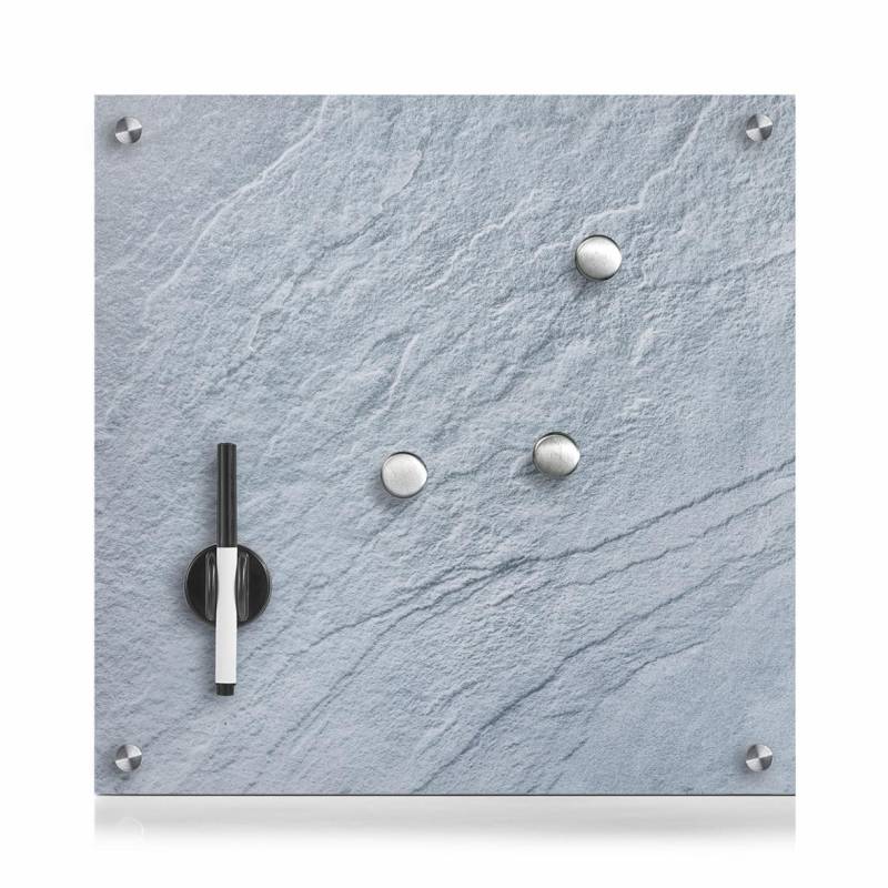 Zeller Present Pinnwand »Schiefer«, Glas, grau 40x40 von Zeller Present