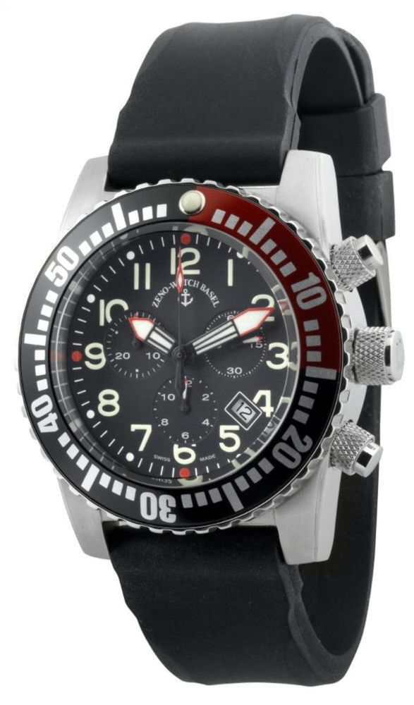 Black Friday Zeno-Watch Basel Airplane Diver Quartz Chronograph 6349Q-Chrono-a1-7 Herren von Zeno Watch Basel