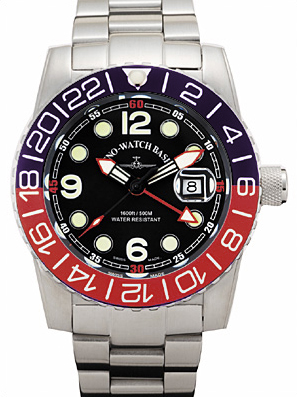 Zeno-Watch Basel Airplane Diver Quartz GMT 6349Q-GMT-a1-47M Herren von Zeno Watch Basel