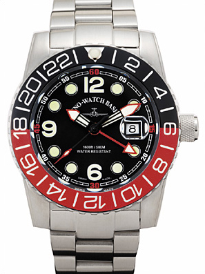 Zeno-Watch Basel Airplane Diver Quartz GMT 6349Q-GMT-a1-7M Herren von Zeno Watch Basel