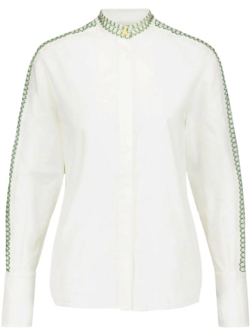 Zeus+Dione Band collar blouse - White von Zeus+Dione