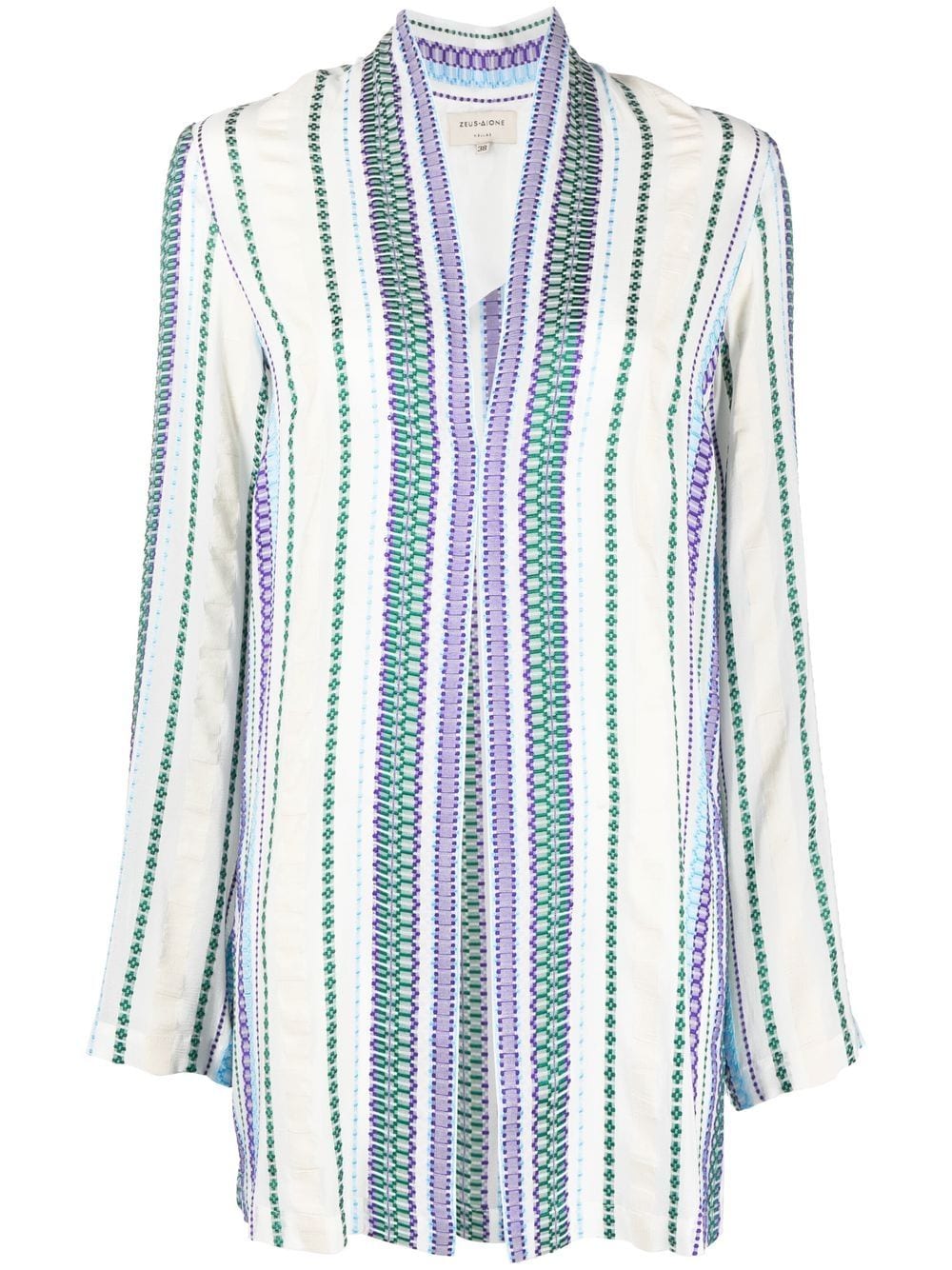 Zeus+Dione textured stripe jacket - White von Zeus+Dione