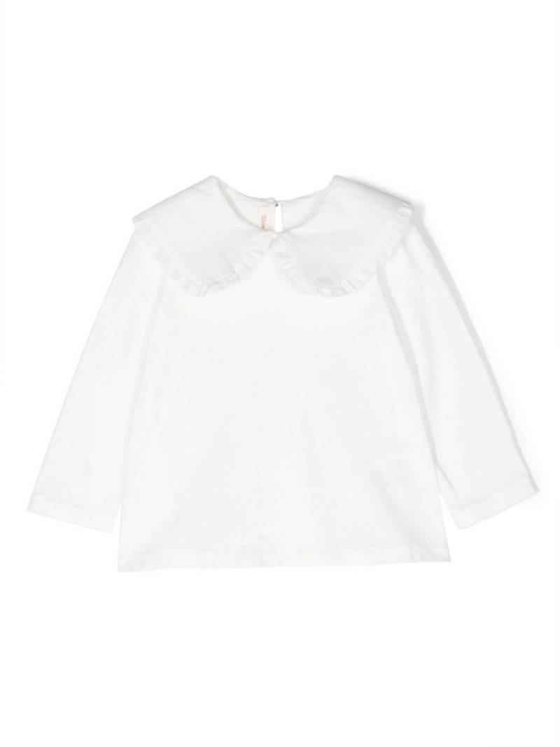 Zhoe & Tobiah Peter Pan-collar cotton blouse - White von Zhoe & Tobiah