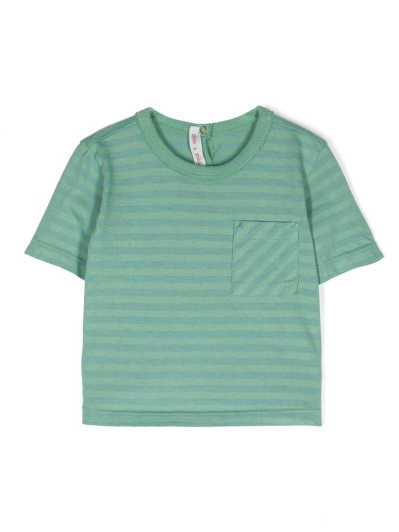 Zhoe & Tobiah striped cotton T-shirt - Green von Zhoe & Tobiah