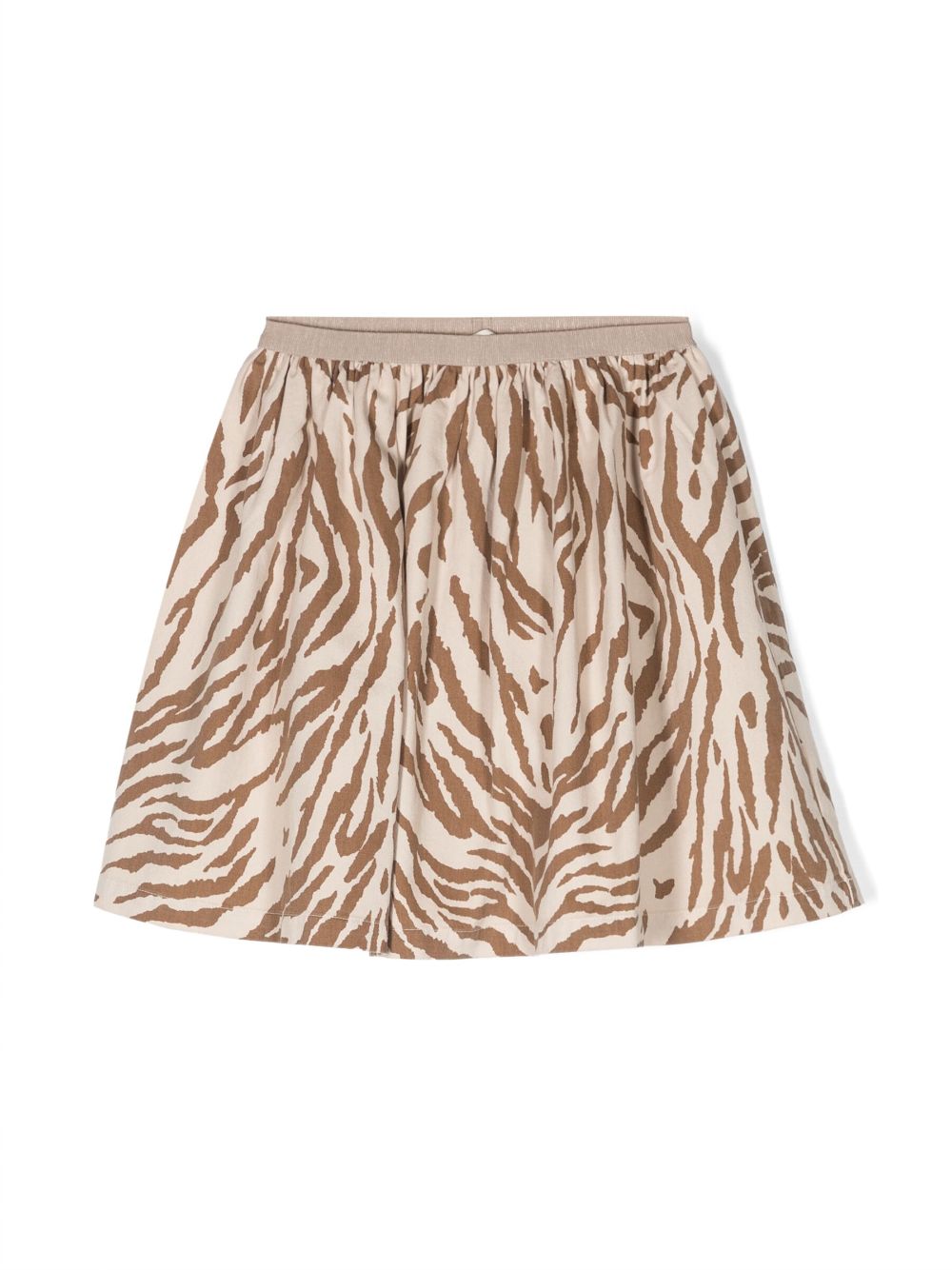 Zhoe & Tobiah tiger-print cotton skirt - Neutrals von Zhoe & Tobiah