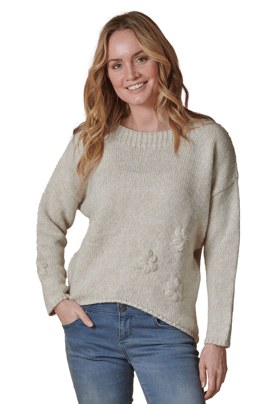 Zhrill Strickpullover »NINA«, mit gestrickten Blumen von Zhrill