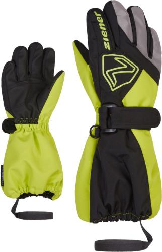 Ziener LAURO AS Kinder Skihandschuh - black.lime (Grösse: 116cm) von Ziener