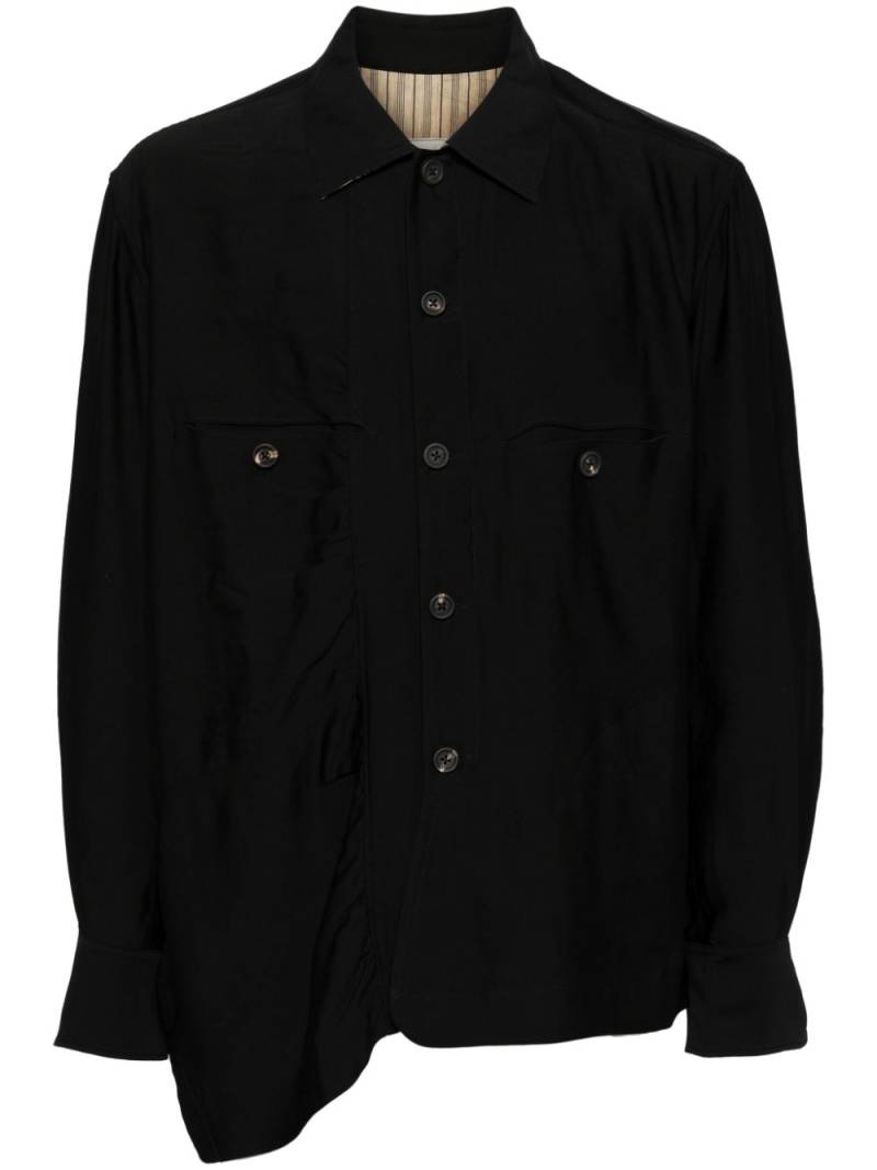 Ziggy Chen asymmetric shirt jacket - Black von Ziggy Chen