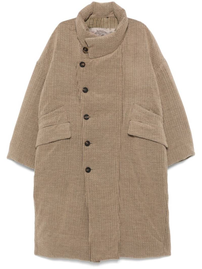 Ziggy Chen bouclé coat - Brown von Ziggy Chen