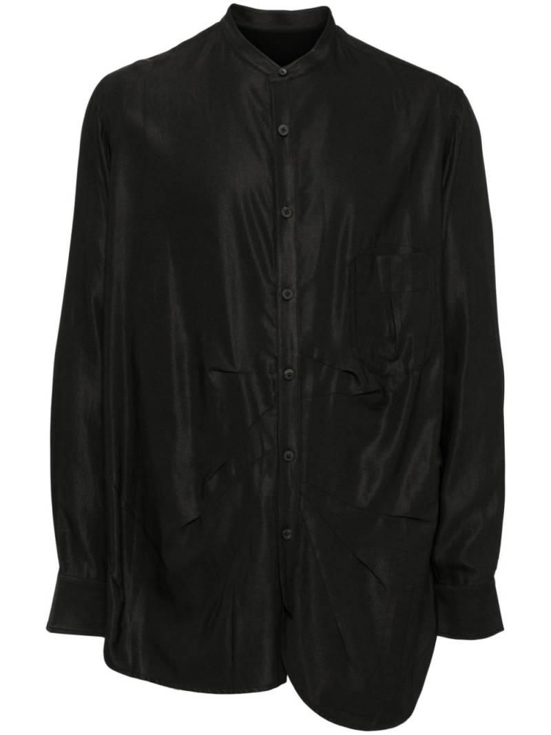 Ziggy Chen collarless shirt - Black von Ziggy Chen