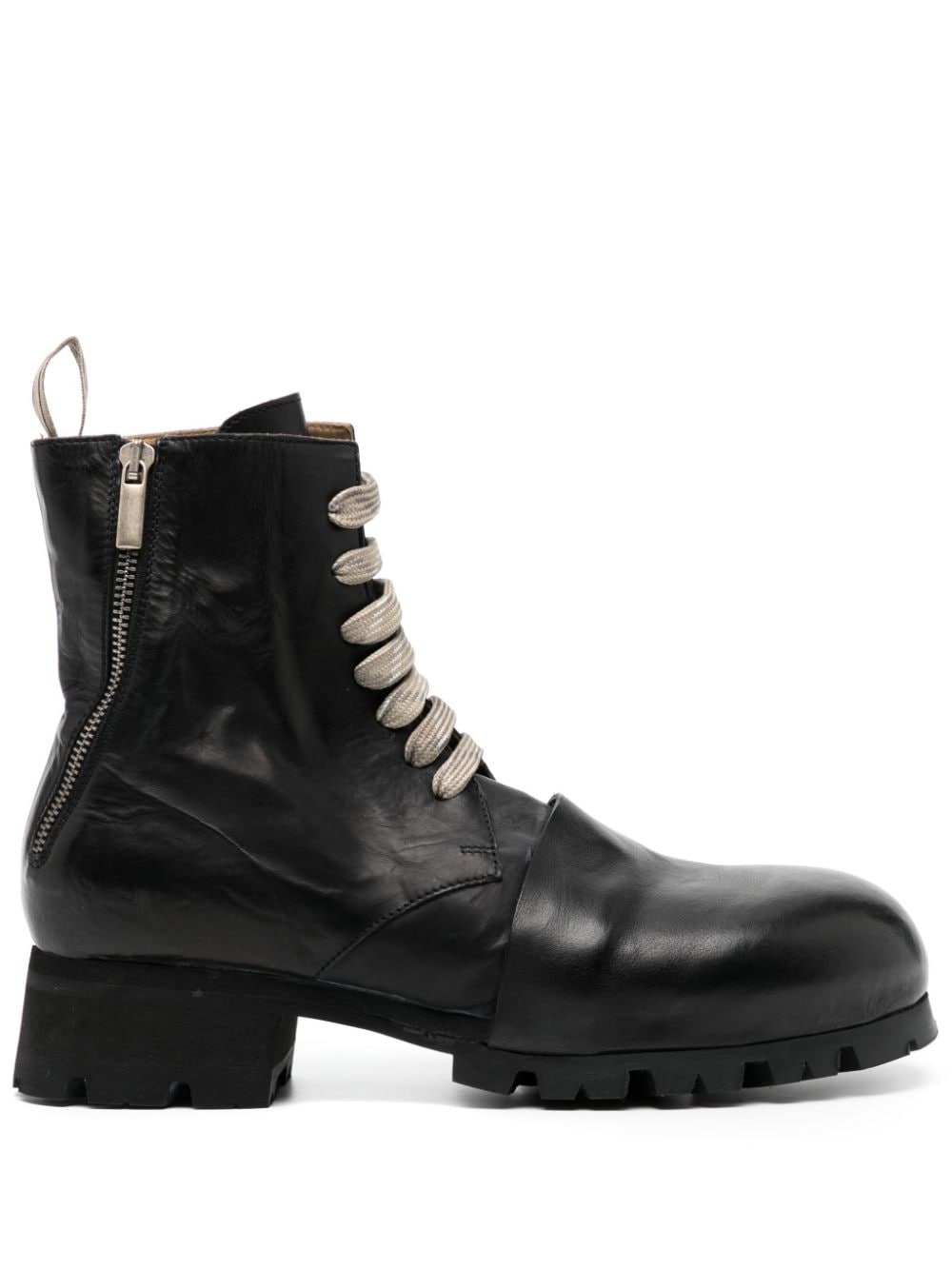 Ziggy Chen contrast-laces leather boots - Black von Ziggy Chen