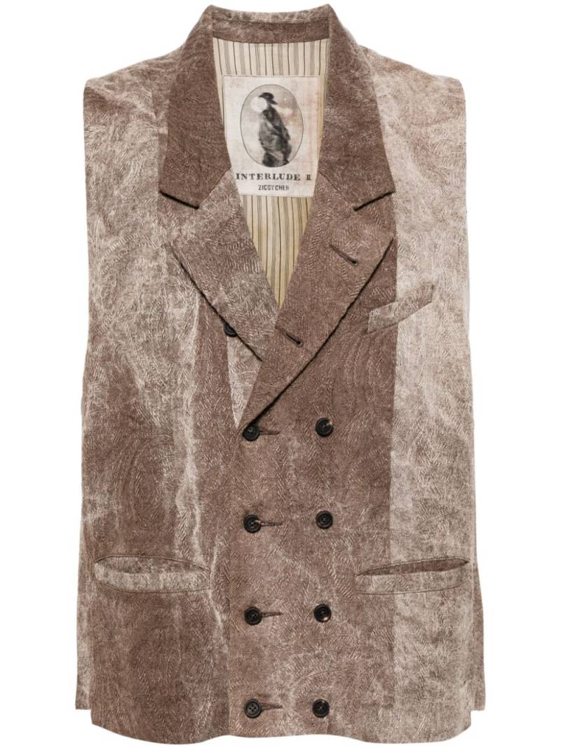 Ziggy Chen distressed gilet - Neutrals von Ziggy Chen