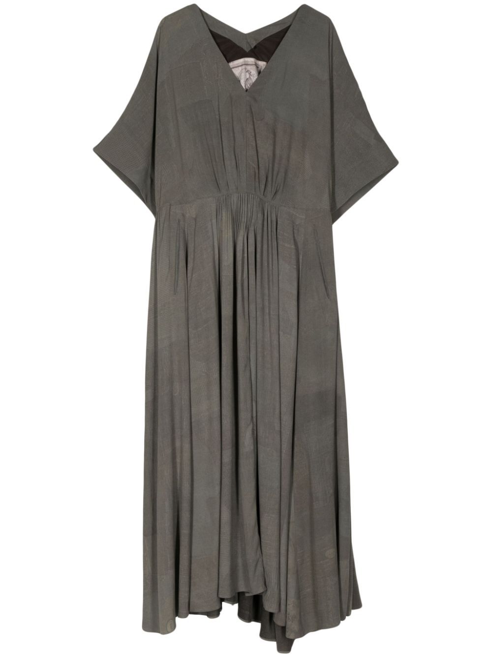 Ziggy Chen draped silk maxidress - Grey von Ziggy Chen