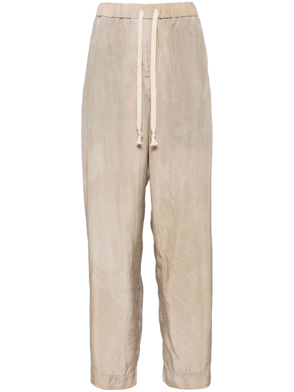 Ziggy Chen elasticated waistband straight leg trouser - Neutrals von Ziggy Chen