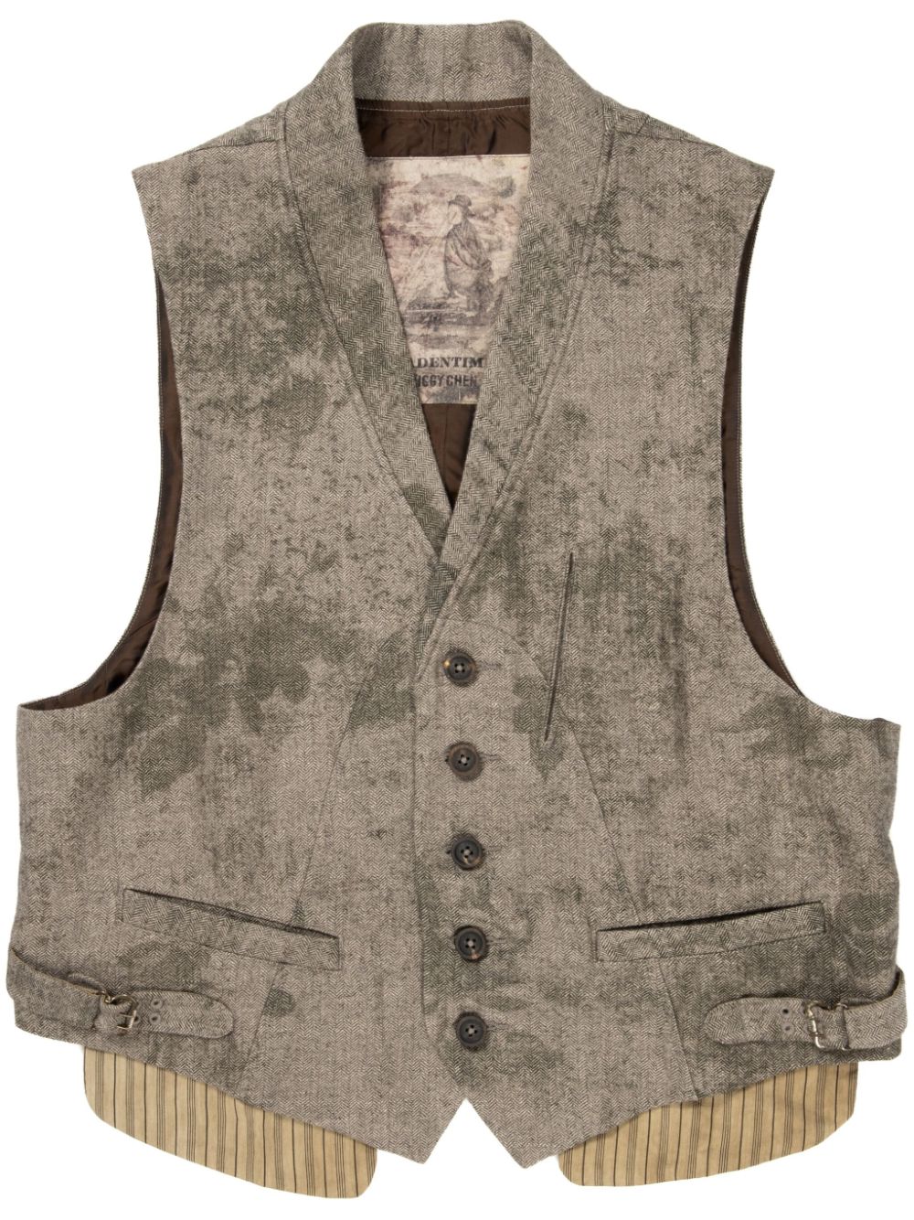 Ziggy Chen layered-pocket waistcoat - Grey von Ziggy Chen