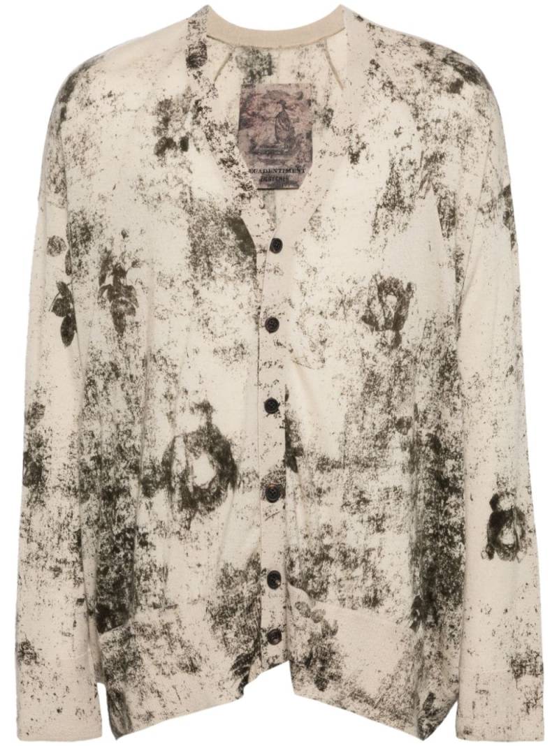 Ziggy Chen paint-splatter cardigan - White von Ziggy Chen