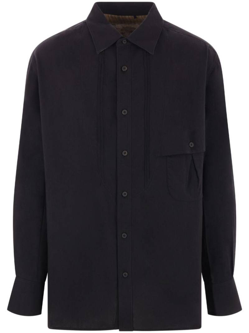 Ziggy Chen pleat-detail shirt - Black von Ziggy Chen